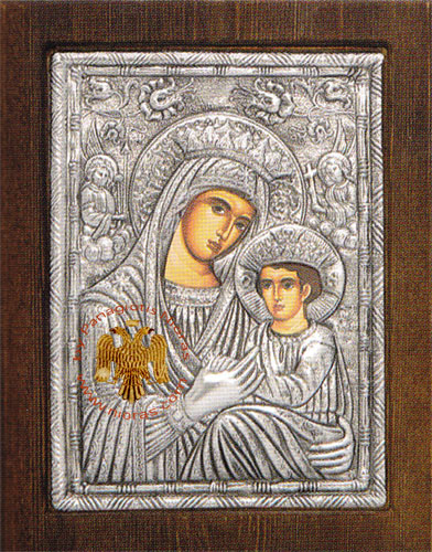 Theotokos Panagia Rebirth Silver Plated Icon